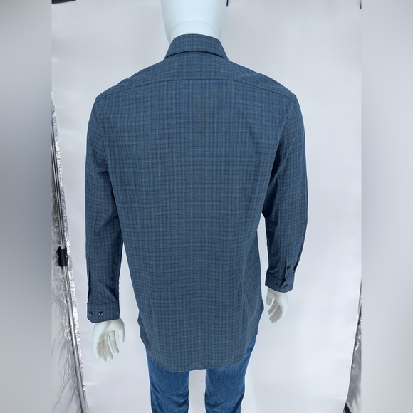 NWT John Varvatos Star USA Trim Fit Plaid Dress Shirt - Picture 6 of 16